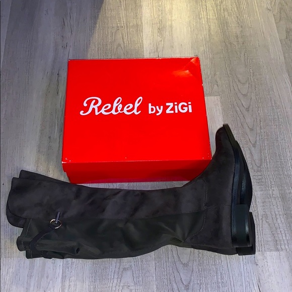 Suede Knee High Boots - Picture 2 of 7